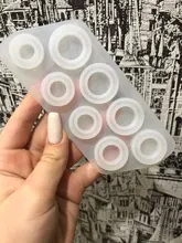8 Uds molde de silicona de anillo de tamaños surtidos para joyería de resina molde de fundición de resina tamaño de EE. UU. 5-12