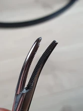 Oauee 12,5 16 18cm herramienta de mano fórceps hemostáticos para pelo pinza de pesca Alicates de bloqueo la depilación herramientas curvado/punta recta