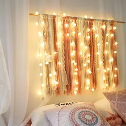 Christmas Decoration Garland Holiday Lights Hairy Ball Dandelion LED Fairy String Light For Home Indoor Outdoor Lighting 519