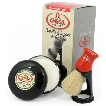 

Omega 46065 shaking Set With Brush, Holder, And Soap In Bowl by Omega