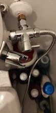 Faucet Hose Tank-Hooked-Holder Shower-Sprayer T-Adapter Bidet Toilet Bathroom Brass Easy-Install