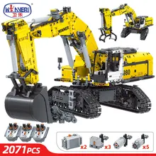2071 adet teknik şehir uzaktan kumanda paletli ekskavatör araba kamyon modeli yapı taşı RC iş makinesi tuğla oyuncak çocuklar için
