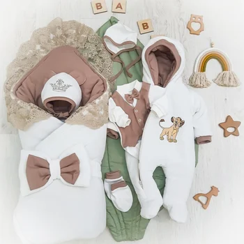 

Комплект на выписку 7-ми предметный "Король Лев" ЗИМА Комплекты на выписку и для прогулок 0-6 мес