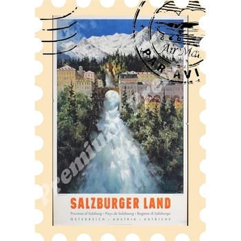 

Austria souvenir magnet vintage tourist poster