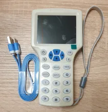 10 Frecuencia de lector de RFID escritor copiadora duplicador IC/identificación con Cable USB para Cable de 125Khz a 13,56 Mhz tarjetas pantalla LCD duplicador