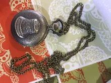 Pocketwatch Vintage de bronce para hombres y niños, colgante de reloj de bolsillo de cuarzo con tema de campana, ACDC, regalos