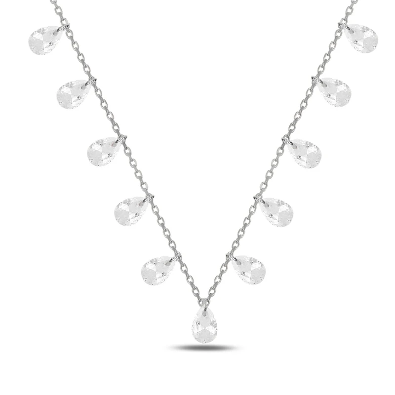 

Armagano Dangle Drop Zircon Stone Necklace