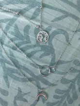 Colgante Retro de Luna y mapa del mundo para mujer, collar de oro Colodr multicapa, accesorios de joyería para fiesta