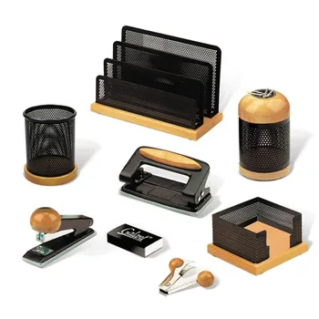 

Table set of wood and metal 8 items "Wood & metal" Galant 230877