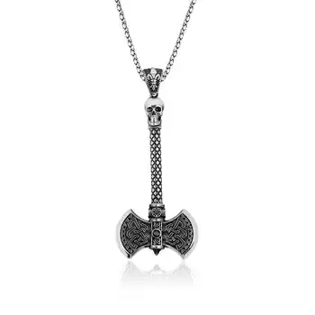 

Merve Silver 925 Sterling Silver Axe Men Necklace