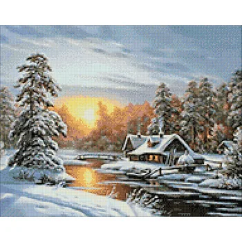 

AG 330 set of d/making paintings with rhinestones 'Frosty triple '48*38 cm Granni