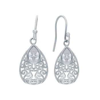 

Silver earrings with cubic zirconia sunlight sample 925