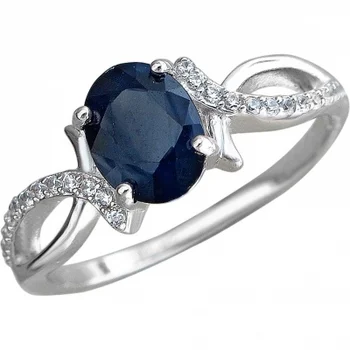 

Esthete ring with sapphire and cubic zirconia