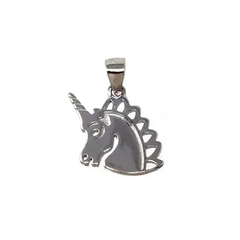 

Pendant 925 Sterling silver m unicorn 13.5mm. Smooth openwork