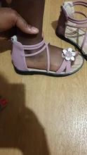 Sandalias romanas con flores para niñas zapatos de verano bonitos con perlas de color rosa y verde, Punta abierta, para la playa, con cremallera