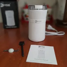 DEVISIB-Molinillo Eléctrico de café, 50g, con cuchilla de acero inoxidable y cepillo de tazón, incluyendo para hacer granos, nueces, especias, granos de azúcar
