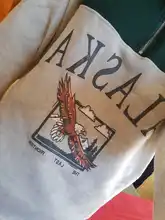 GOPLUS-Sudadera con Capucha con cuello para mujer, sudadera con capucha y cremallera media, sudaderas de manga larga con estampado de letras, sudadera informal Vintage de talla grande