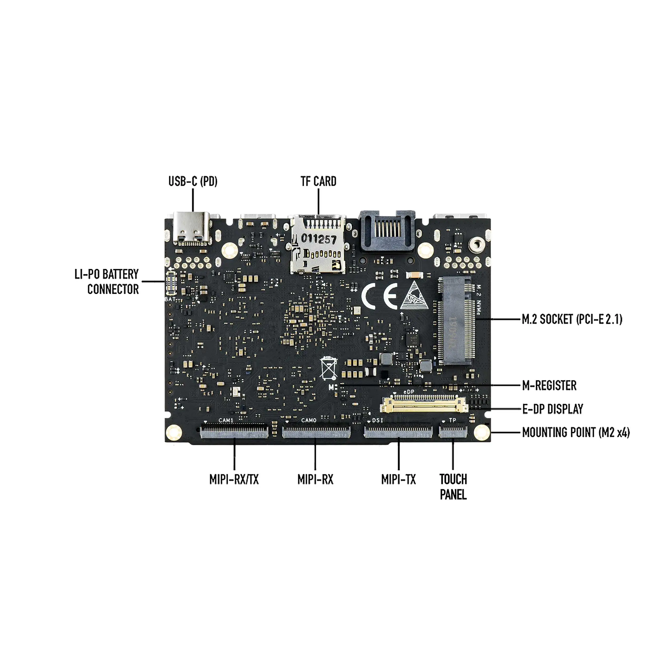 Smartfly Khadas Edge-V Rockchip RK3399 ARM SBC/одноплатный компьютер 4 Гб LPDDR4 128 ГБ EMMC поддержка Linux Ubuntu Debian Android
