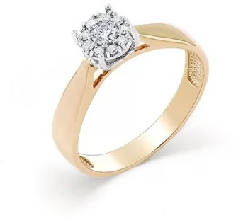 

Master brilliant ring with 10 diamonds in red gold
