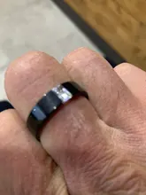 Carofeez-Anillo de piedras de imitación tipo circón para hombre y mujer, joyería negra, accesorios para amantes