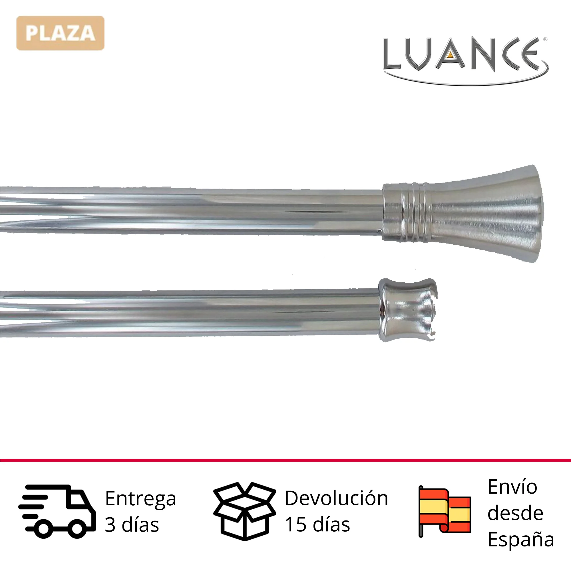 Barra extensible para cortinas del hogar (Portavisillos) de la marca Luance  - Forja Terminal Artic - AliExpress