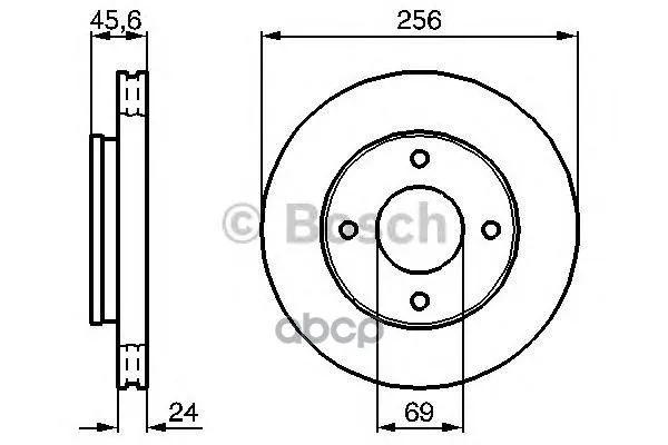Диск Тормозной Mitsubishi: Colt Czc Кабрио 06-, Colt Vi 04- Smart: Forfour 04- Bosch арт. 0986479187
