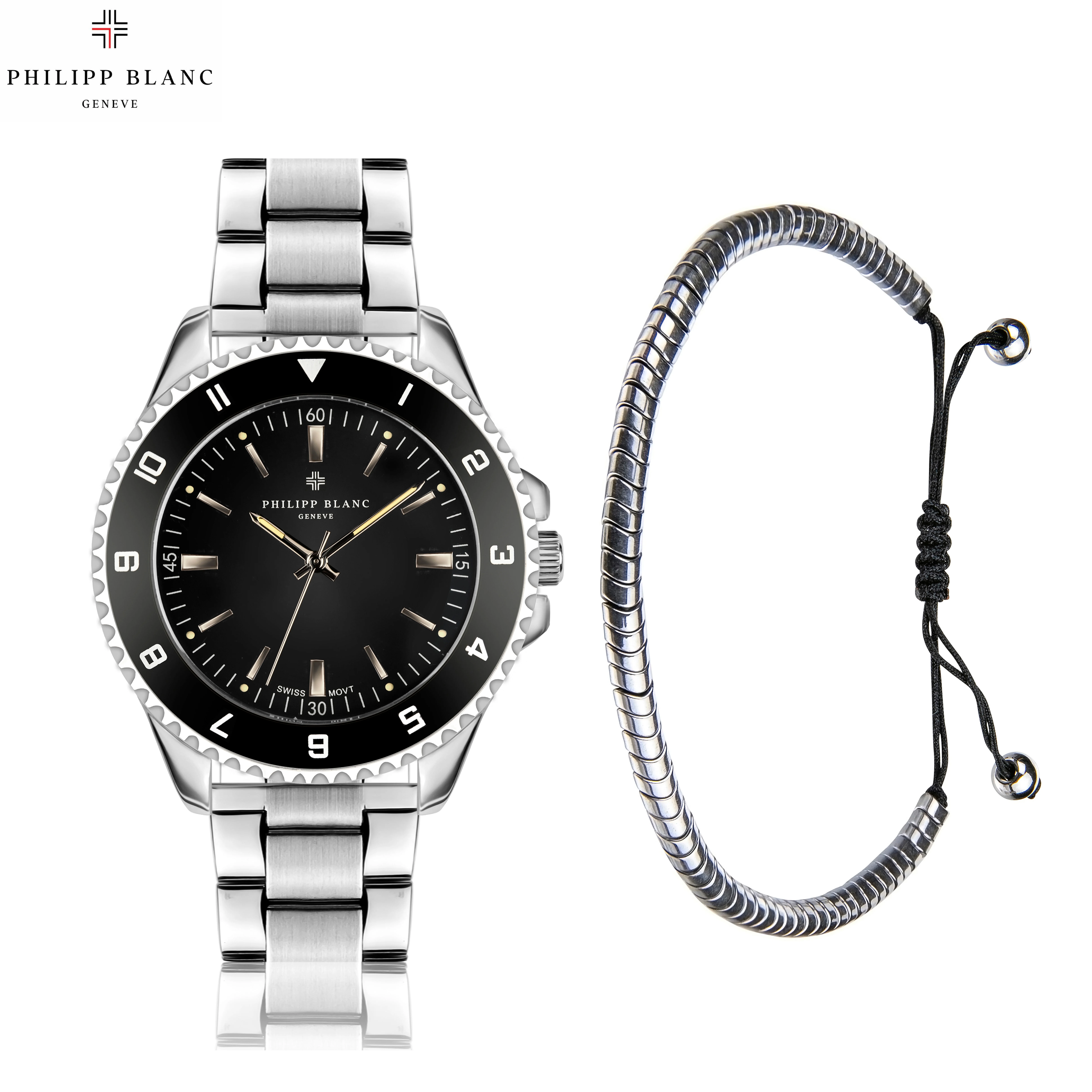 Philipp Blanc Men's Quartz Wrist Watch With Swiss Movement Silver Stainless  Steel With Bracelet Included - Quartz Wristwatches - AliExpress
