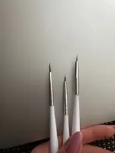 ROSALIND 3 unids/lote blanco cepillo para uñas de Gel UV polaco cepillos suaves para manicura pequeño pintura patrón con forma de uña de uñas de arte