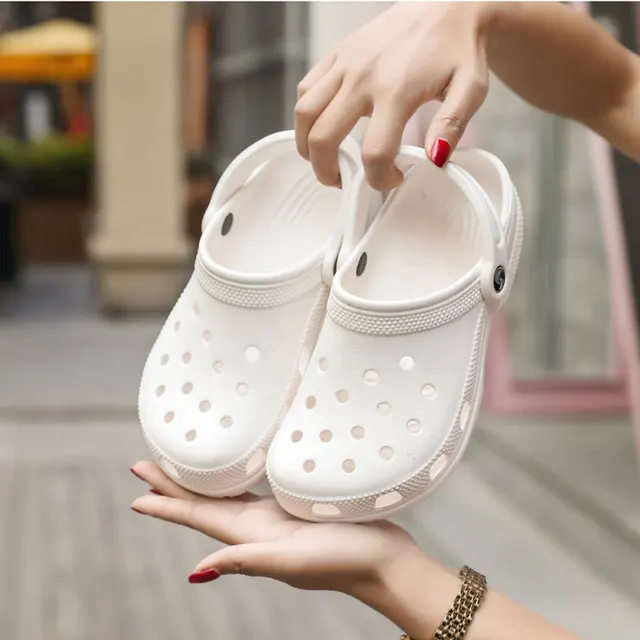 US $15.68 Women Shoes Croc Hole Shoes Men Beach Shoes Light Sandals Home Slippers Outdoor Summer Wading Sneak