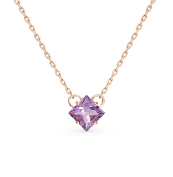 

Gold necklace with amethyst sunlight sample 585