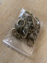 10 unids/lote ganchos de broche de langosta de mono de plata antigua para collar pulsera cadena accesorio de joyería para manualidades hallazgos 26*15MM