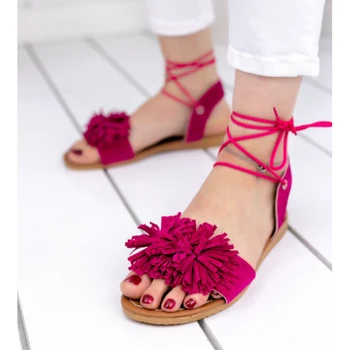 

Halle Fuchsia Suede Sandals
