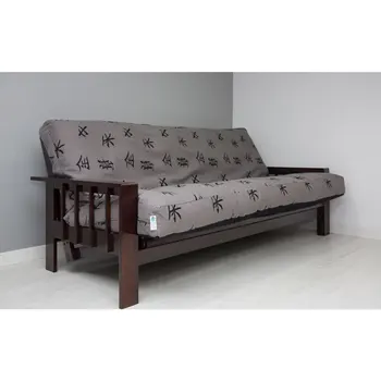

Sofá Cama Vienna Wengué con Futón y Funda con Motivos Japoneses