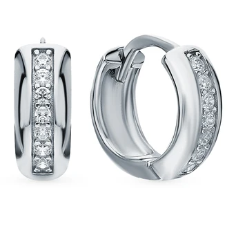 

Silver earrings with cubic zirconia sunlight sample 925