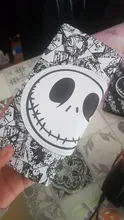 Carteras con diseño de cómics de 18x8,5x2cm de largo para hombre y mujer, carteras con diseño de película de tirantes con dibujos animados de Jack Skull, bolso de mano de piel sintética, 2 colores