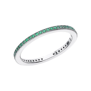 

Silver ring with spinels synthetic sunlight sample 925