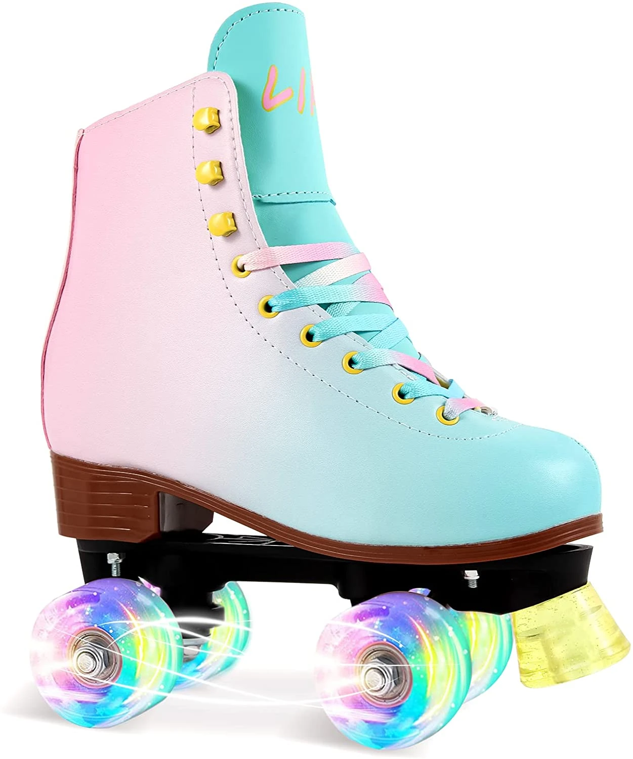 LIKU patines de cuatro ruedas para niña y mujer, con todas las ruedas  iluminadas, para interior/exterior, con cordones, divertido, para niño| | -  AliExpress