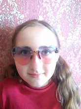 Gafas de sol sin montura con forma de corazón para niños, anteojos de sol deportivos a la moda, con Lentes rojas en color gris y Rosa, con UV400