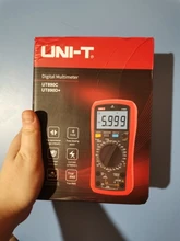 UNI-T-multímetro Digital UNI T, valores eficaces verdaderos UT890C UT890D + rango Manual AC DC, probador de temperatura de capacitancia, retroiluminación