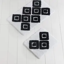 Коврики для ванной нескользящие Противоскользящие коврики противоскользящие плитки белый 2'Li набор 60X100 см-50X60 см