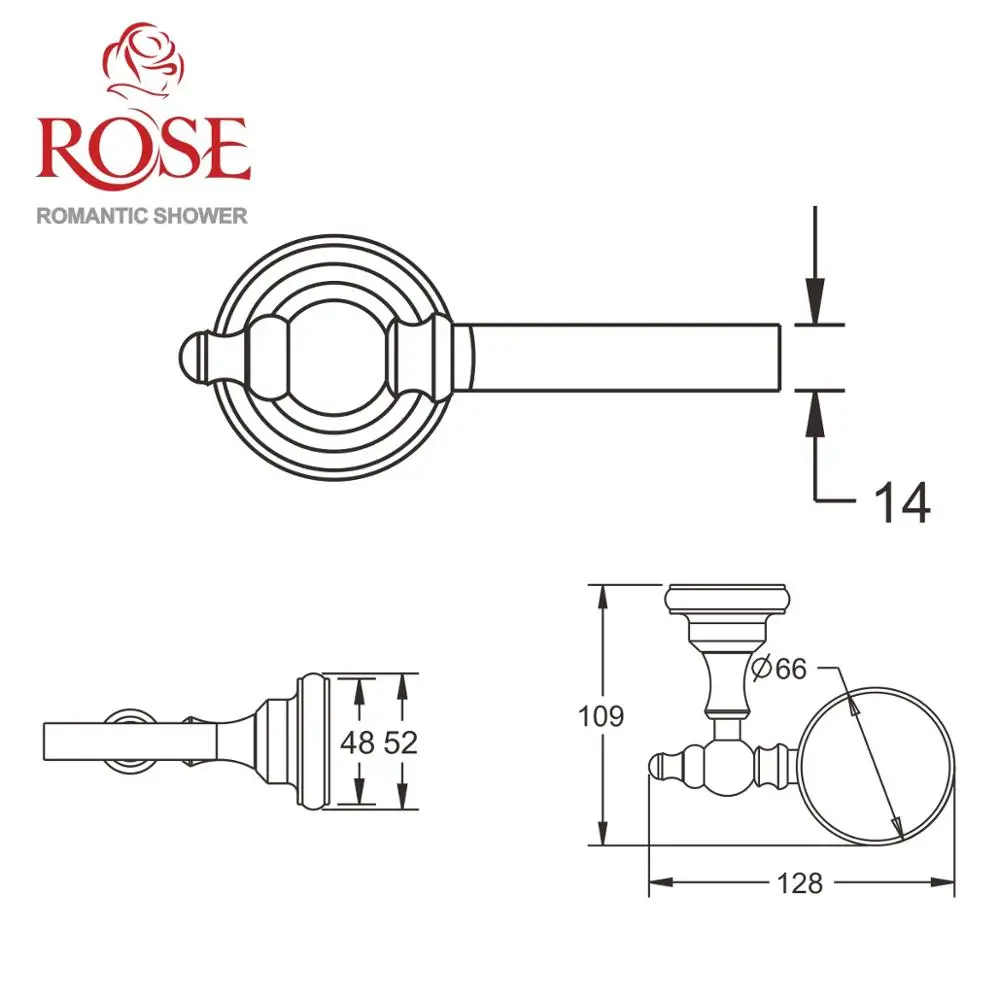 ROSE Подстаканник,латунный подстаканник со стеклянной чашей,настенный держатель для стеклянного стакана RG1112