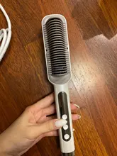 Profissional peines calientes Anti-hirviendo alisador de pelo cepillo de cerámica rizador climatizada eléctrica inteligente cepillo de pelo plancha