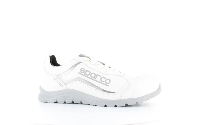 Zapatos de seguridad Sparco NITRO S3 SRC para hombre y mujer, calzado  blanco ultraligero de microfibra y ante, ideal para uso en interiores y