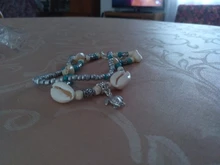 IPARAM-Pulsera de cuerda con conchas para mujer, brazalete de hilo, tobillera, estilo bohemio, vintage, playa, fiesta