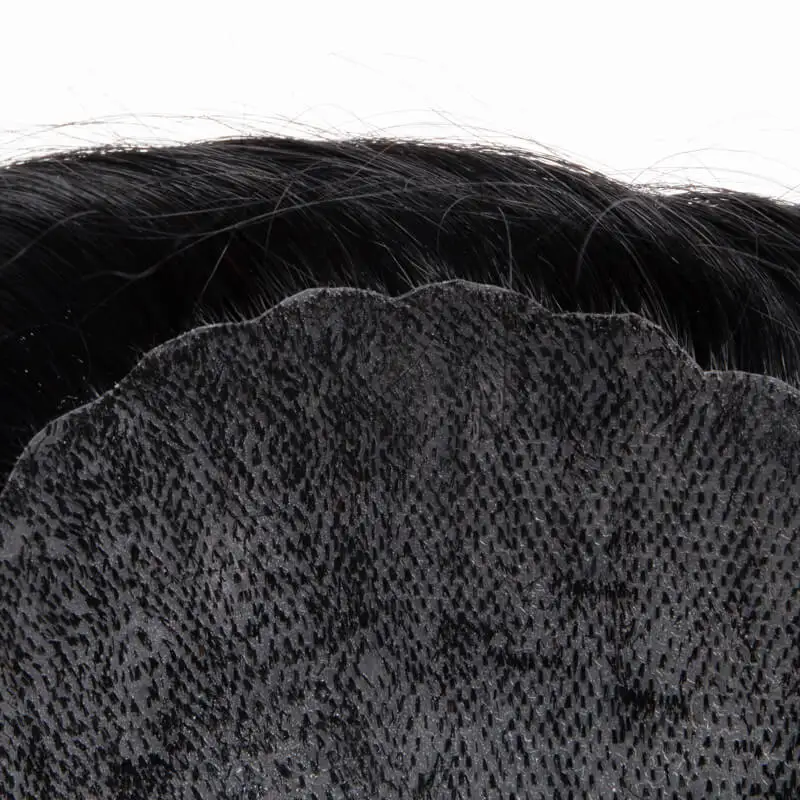 Male Hair Prosthesis 0.1mm Injection Skin Toupee Men  6” Wigs For Men 100% Human Hair  System Unit Men's Natural Hair Wig 5