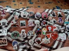 10/30/50/100 Uds Japón Anime Tokyo Ghoul pegatinas de grafiti para el ordenador portátil del cuaderno Ordenador de monopatín equipaje Etiqueta de personajes animados etiqueta engomada