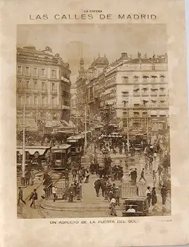 

Cutout Magazine Sphere 1916. The streets of Madrid. One aspect of the Door Sun-Fot. Castellá