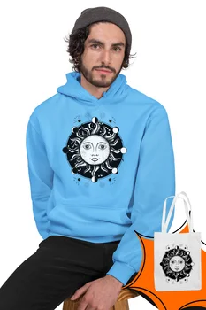 

Angemiel Wear Solar Blue Men 'S Hooded Sweatshirt Bags Kombin