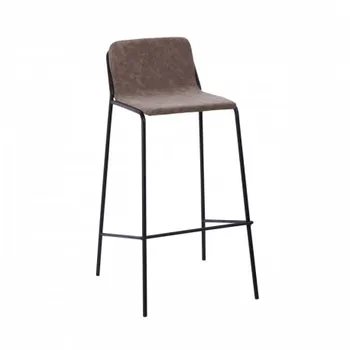 

Pack of 4 stools with fixed backrest and footrest Bristol in two colors to choose