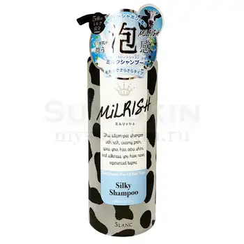 

Softening silicone-free hair shampoo with five milk components 5lanc milrish silky shampoo (500 ml)